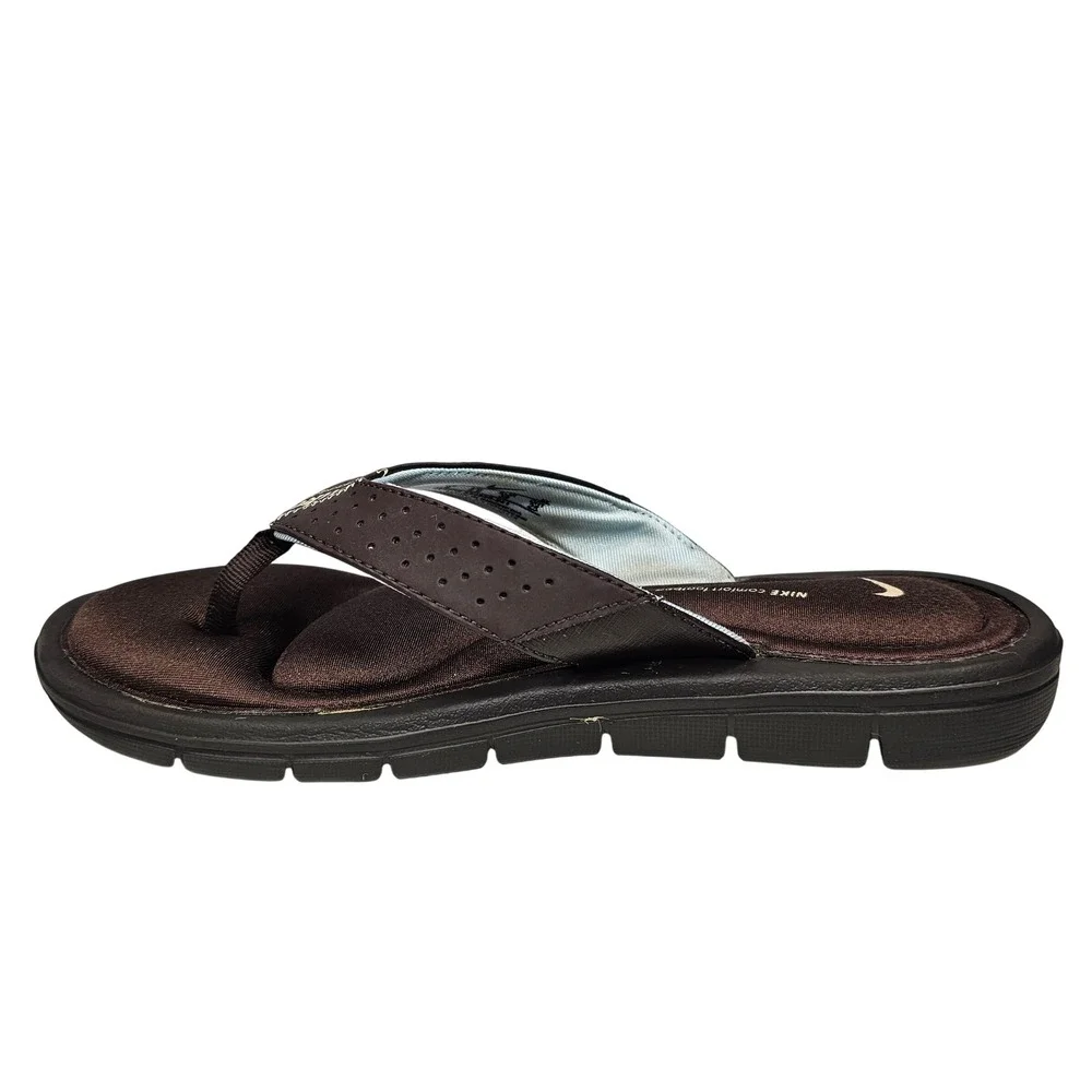 Nike Comfort Footbed Womens 8 Brown Flip Flop Thong Athletic Sandal 364925-241